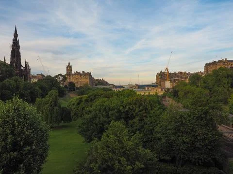 View of the city of Edinburgh Stock Photos