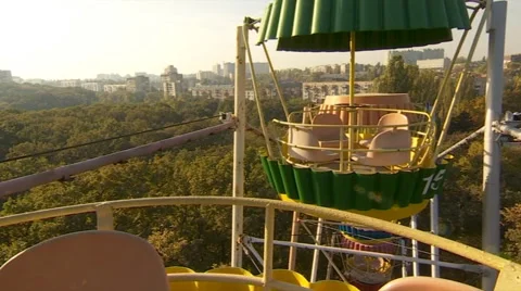 View Of The City From The Ferris Wheel Stock Footage 63991804