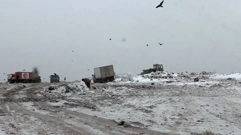 View on the city garbage Stock Footage 60370617