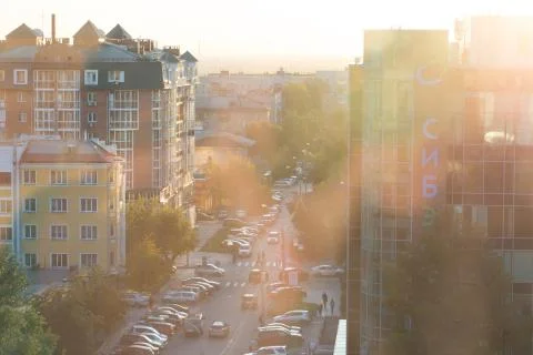 View of the city from the height Stock Photos
