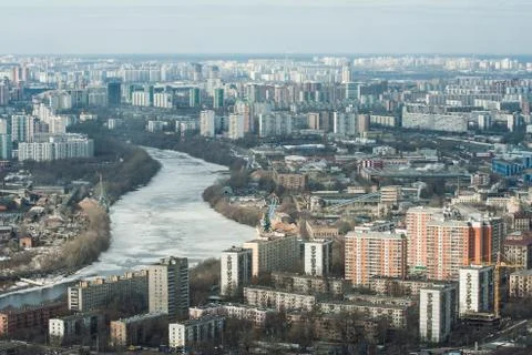 View of the city from a height Stock Photos