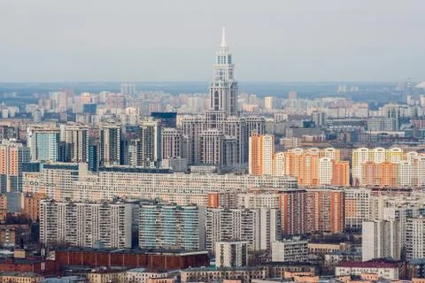 View of the city from a height Stock Photos