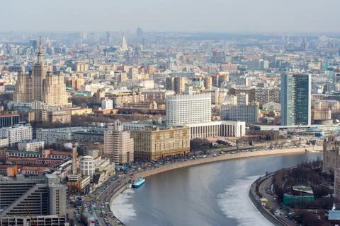 View of the city from a height Stock Photos