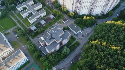 View of the city from a height in summer Stock Footage 121263941