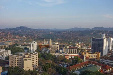 View of the city of Kampala Foto stock