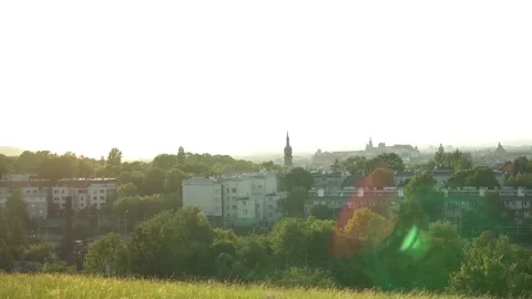 View of the city Krakow Stockbeeldmateriaal 137316533
