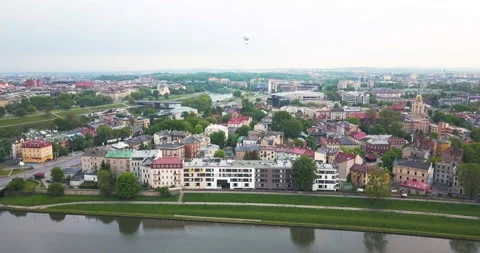 View of the city. Krakow at sunset Stock-Footage 130564347