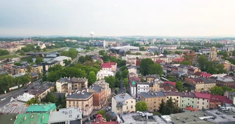 View of the city. Krakow at sunset Stock Footage 130566549