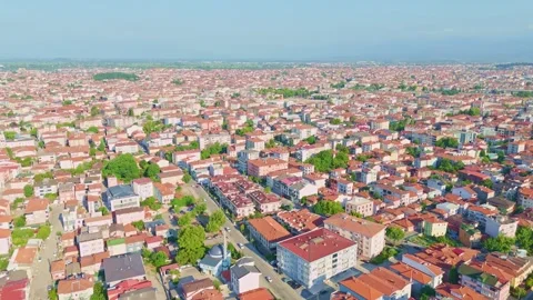 A view a city with a lot. Vídeo Stock 284655061
