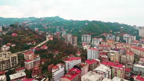 View of a city with a mountain in the background Stock Footage 267639996