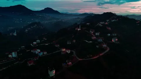 View of a city with a mountain in the background Stock Footage 267673285