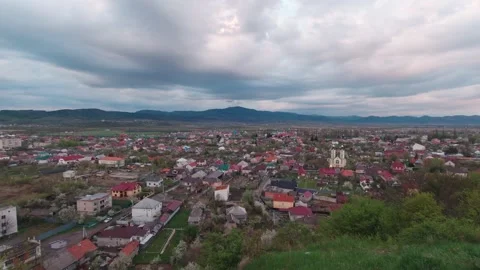 View Of City From The Mountain Stock Footage 195943727