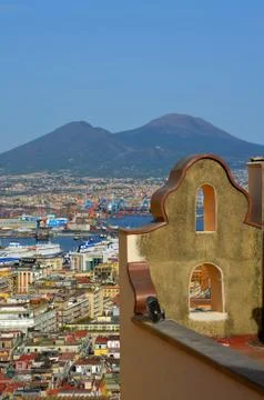 A view of the city of Naples in Italy Stock Photos