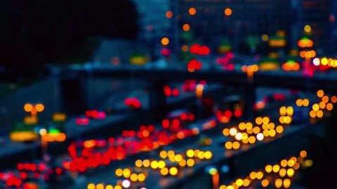 The view of city at night  (9) Stock Footage 279207386