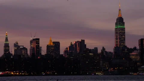 A view of a city at night Stock-Footage 155593472