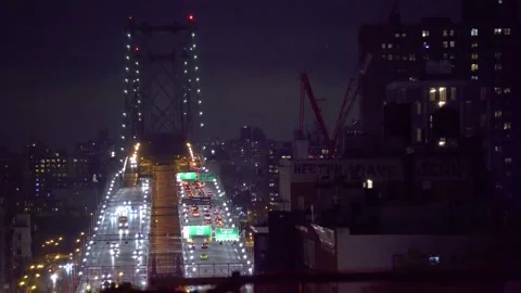 A view of a city at night 動画素材 155594209