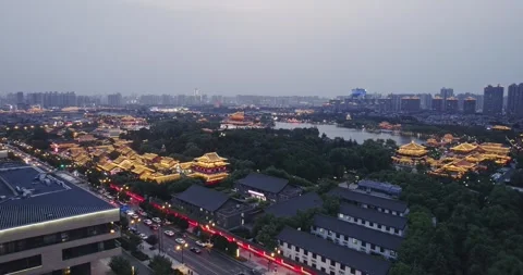 View of the city at night Stock Footage 248832023