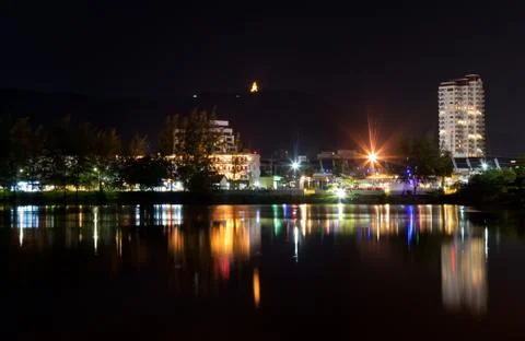 View the city at night Stock Photos