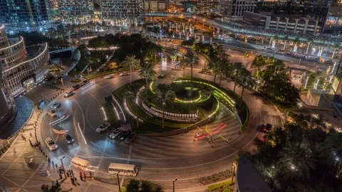 A view of a city at night. timelapse Stock Footage 129382856