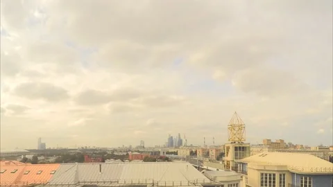 View of the city from the observation deck timelapse 스톡 동영상 87207755