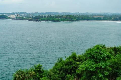 View of the city on the ocean Stock Photos