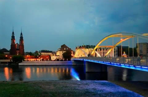 View of the city of Opole Stock Photos