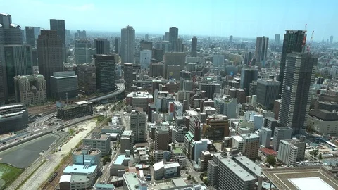 View of the city of Osaka Vídeos de archivo 94419918