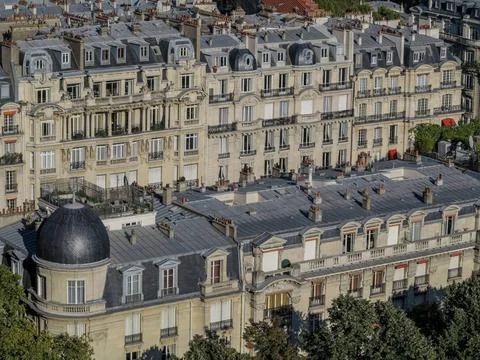 View of the city of Paris from the top of the Eiffel Tower view of the cit... Fotos Stock