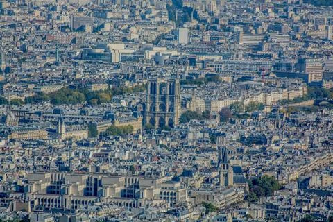View of the city of Paris from the top of the Eiffel Tower view of the cit... Stock-Fotos