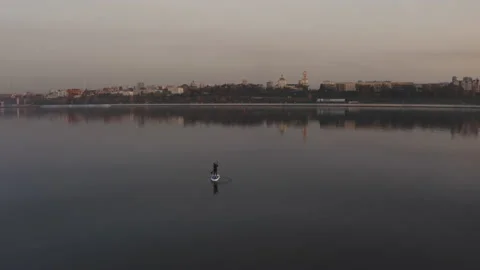 View of the city of Perm from the Kama River Video stock 144751949