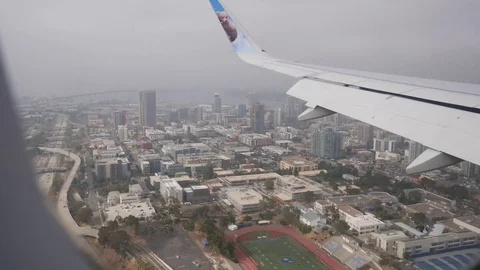 View Of City From A Plane Stock Footage 123624716
