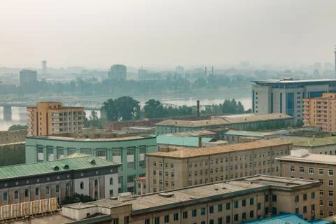 View of the city Pyongyang Stock Photos