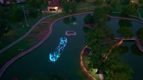 View a city with a river and. Stock Footage 284658933