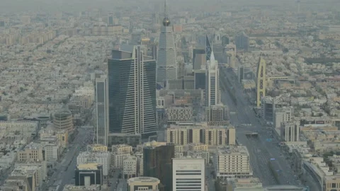 View of the city of Riyadh, Saudi Arabia (time-lapse) Video stock 106966168