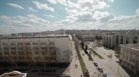 View of city from the rooftop Video stock 50969187