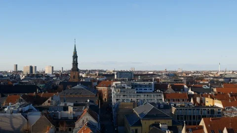 View of the city from Rundetaarn Stock Footage 105366335