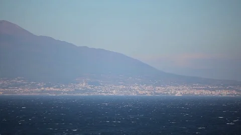 View of the city by the sea Stock Footage 71893729