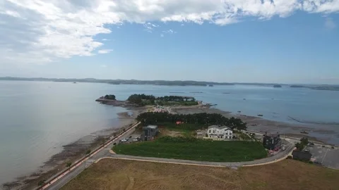  view of the city from the sea Video stock 306034093