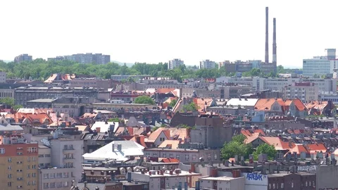 A view of the city skyline. Stock Footage 123565096