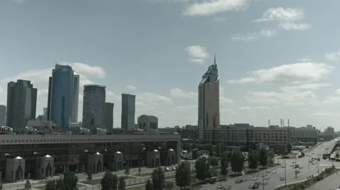 View of city skyscrapers in Astana Stock Footage 59555992