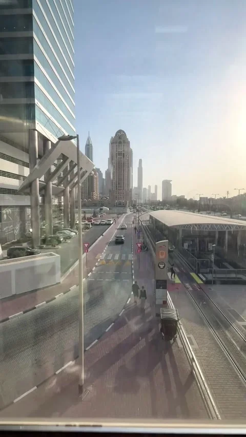A view of a city street. 스톡 동영상 254467607