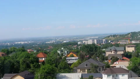 View of the city on a summer day Stock Footage 309278885