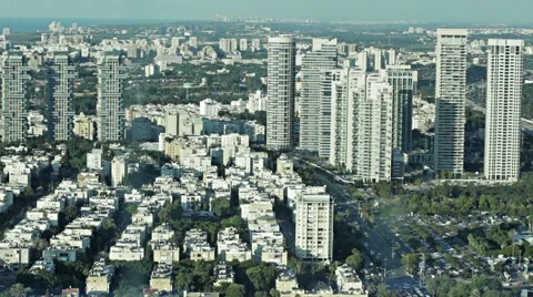 View of the city Tel-Aviv 스톡 동영상 58258108