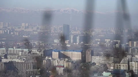 View of the city from the top of the mountain Stock Footage 144860619