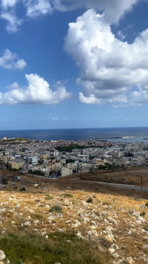 A view of the city from the top. Vertical video Stock Footage 286343860