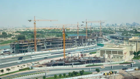 View of the city under construction Stock Footage 86941444