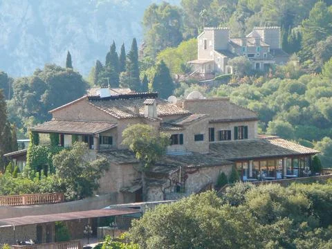 View of the city of Valldemossa Stock Photos