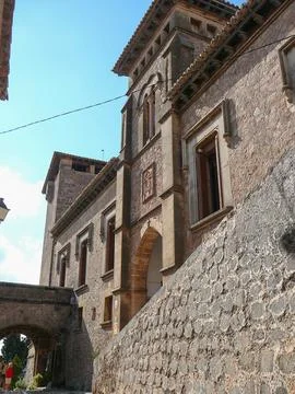View of the city of Valldemossa Stock Photos