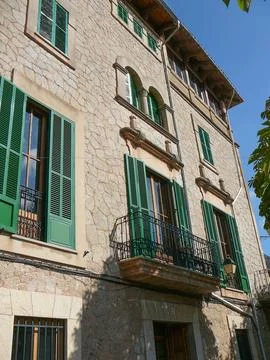 View of the city of Valldemossa Stock Photos