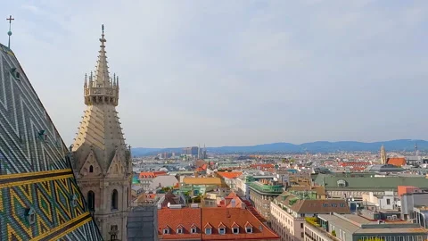 View of the city of Vienna, Austria Stock Footage 213937427